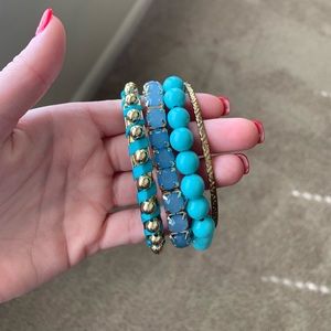 Blue and gold bangle bracelet set!¡!¡